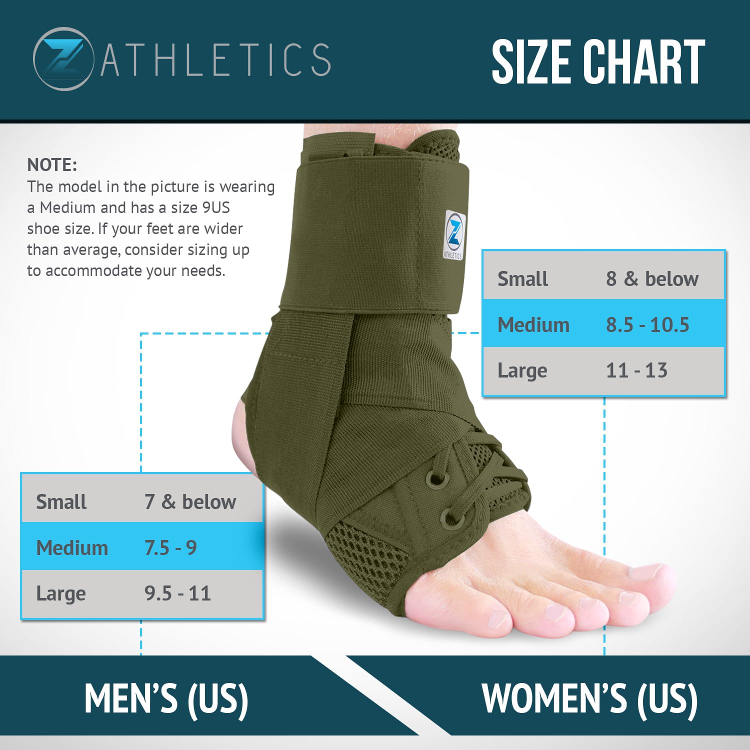Ankle Brace for Women & Men - Lace Up Adjustable Support with Side Stabilizers for Sprained Ankle, Achilles Tendonitis Relief | Basketball, Volleyball, Running & Sports Recovery - Image 4