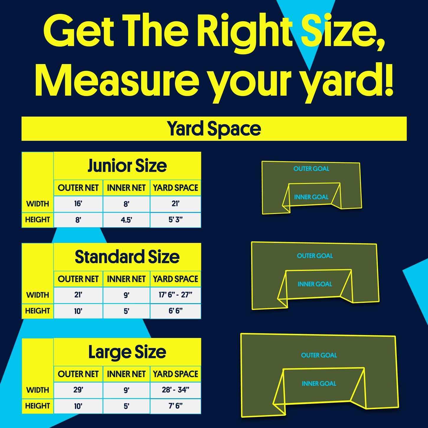 Open Goaaal Soccer Goal, Rebounder and Backstop Net | All-in-one backyard system; continuous shooting practice and missed-shot protection - Image 5