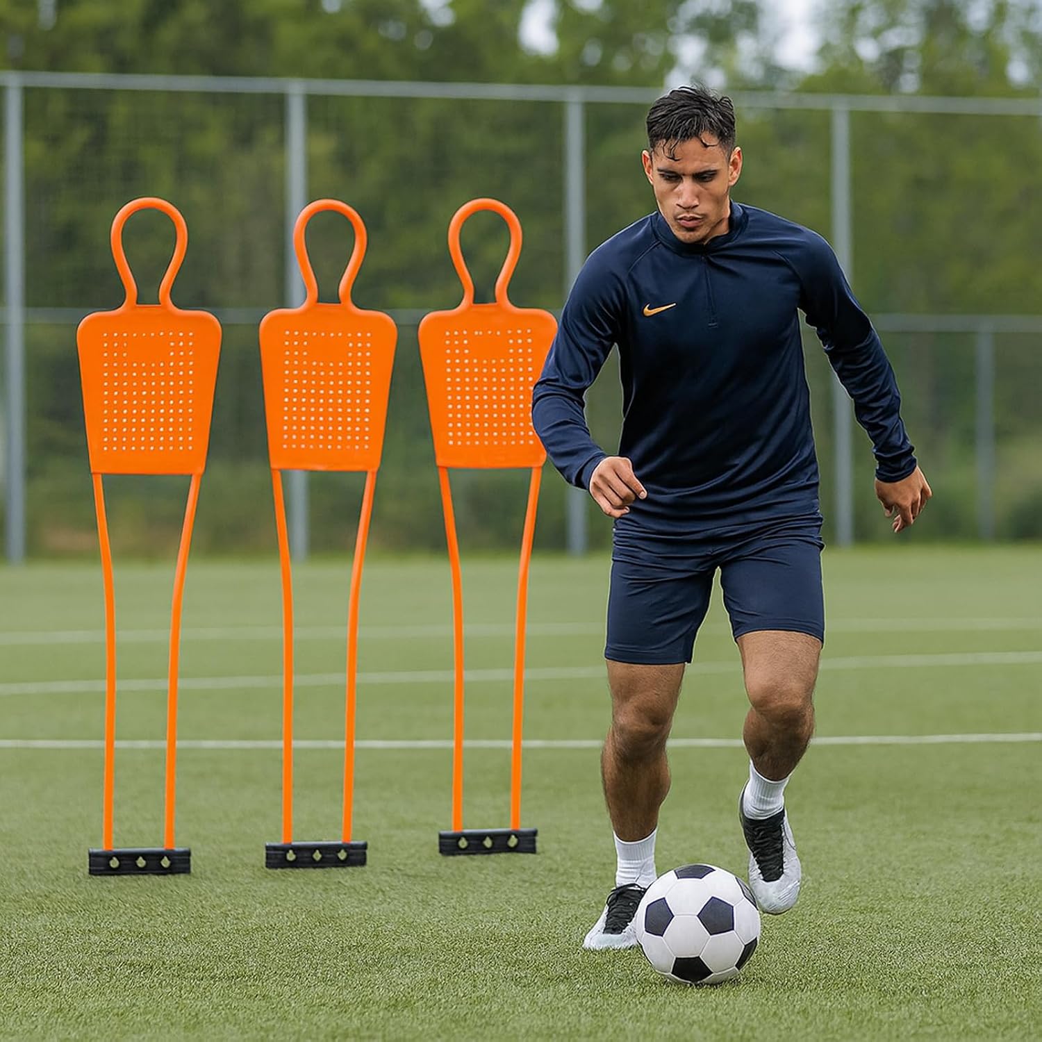 Soccer Mannequin for Training - 3 Pcs 65 Inch Soccer Dummies,Durable PVC Soccer Mannequins with Carry Bag, Soccer Free Kick Wall (Orange) - Image 5
