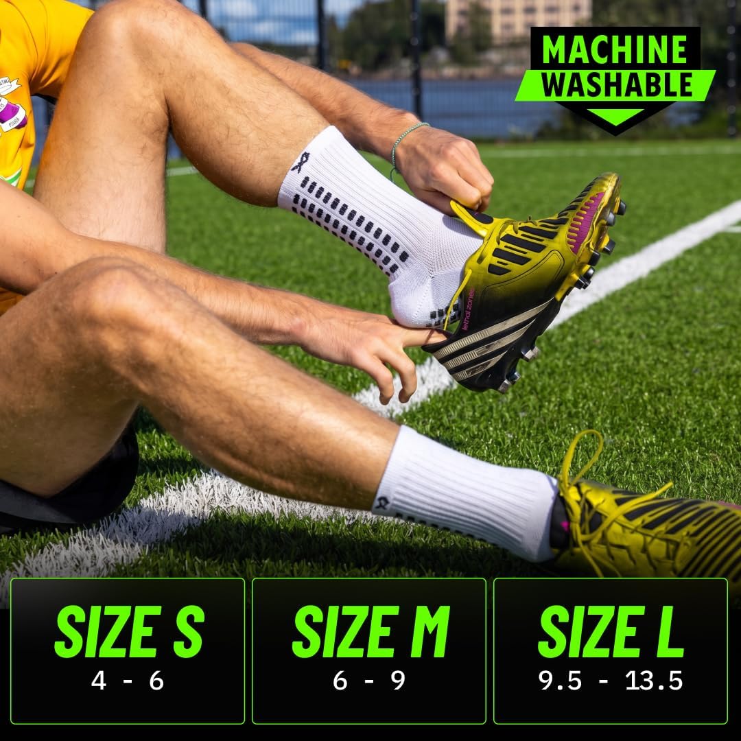 Lux Dual Grip Soccer Socks for Men & Women - DualGrip Engineered for Performance & Comfort - Anti-Slip Grip Socks for Soccer - Image 6