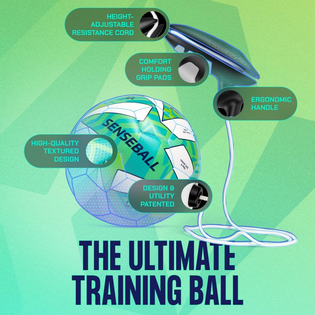 SenseBall Soccer Training Ball with App for Kids and Youth | Tethered design; structured drills for ball control, footwork, coordination and independent practice - Image 4