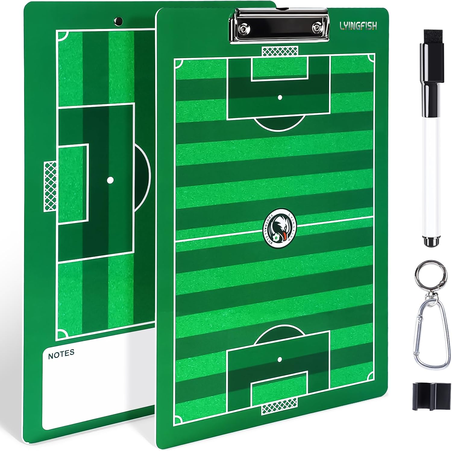Dry Erase Coaches Clipboard, Waterproof Soccer Whiteboard for Coaches Double-Sided Soccer Clipboard for Coaches Writable and Erasable Coaching Board Dry Erase Coaching Board Dry Erase Clipboard Gift