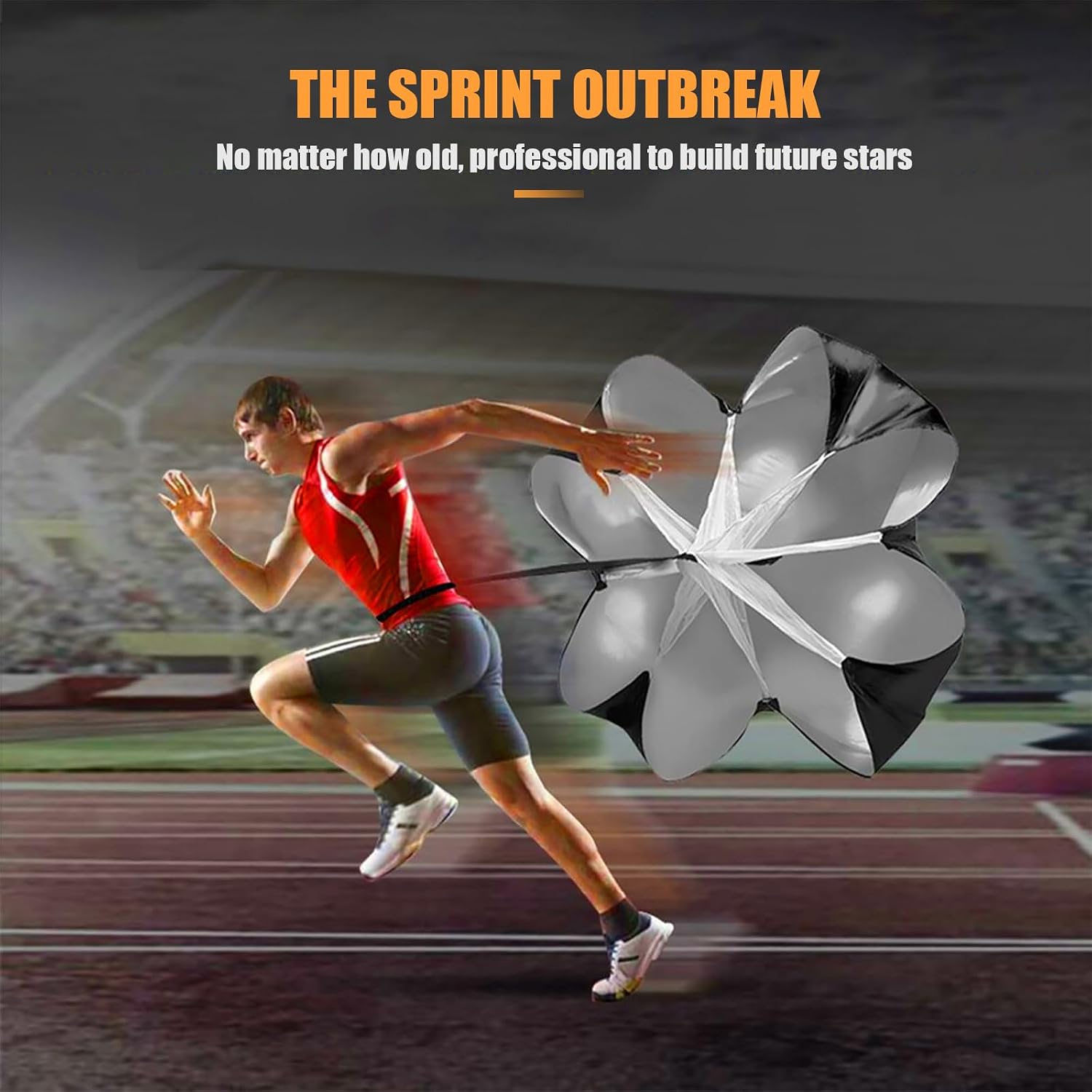 Running Parachute for Speed Training, 56 inch Resistance Parachute for Athletes, Sprinting & Football Training Equipment with Adjustable Waist Belt, Drag Chute to Improve Velocity & Explosive Power - Image 6