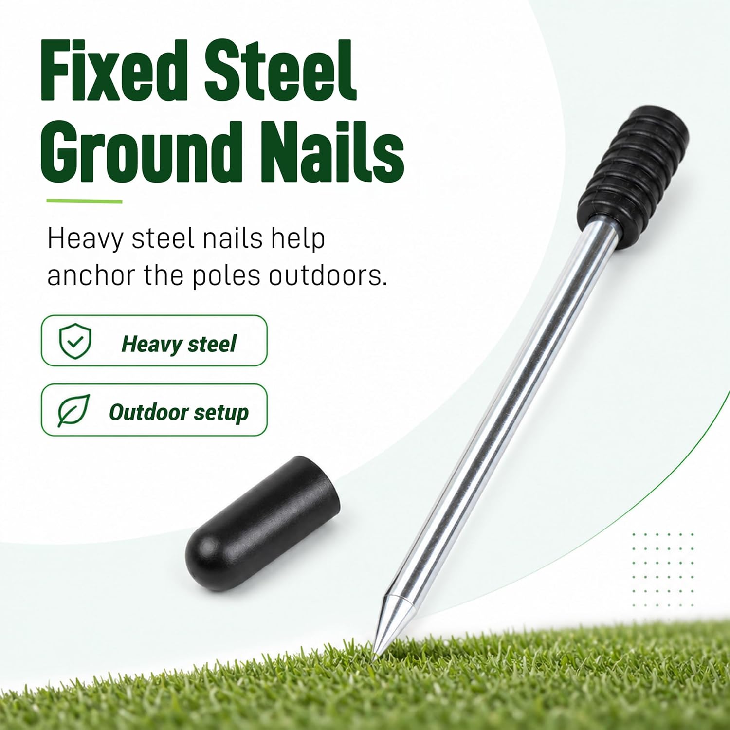 6 Pcs Soccer Agility Poles for Training, 5 FT Adjustable Speed and Agility Training Equipment for Football/Basketball/Horse/Dog Practice, Soccer Sticks with Steel Ground Nails Outdoors - Image 4