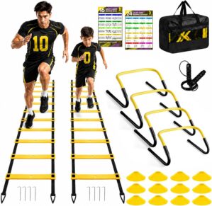 BORNEW 2 Pack Agility Ladder, Socce...