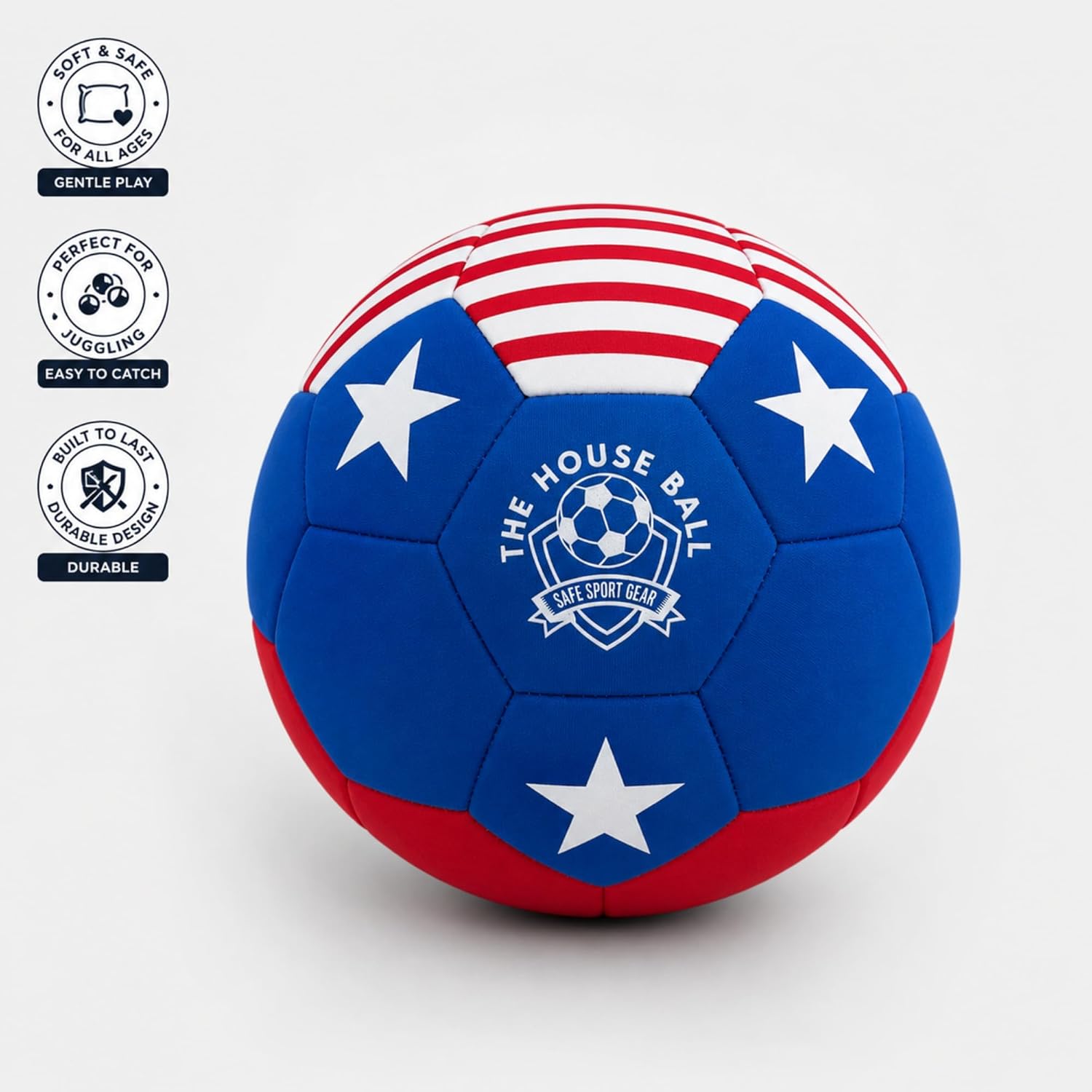 The House Ball - The Original Soft and Safe Indoor Soccer Ball Size 4 - Created for Inside Your Home and Yard - No Scuffs On Walls - Realistic Feel and Weight with a Shock Absorbing Exterior - Image 3