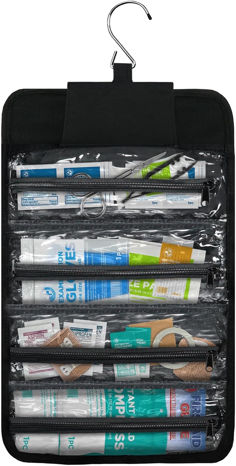 Be Smart Get Prepared 73-Piece Coach’s and Team Sports First Aid Kit in Roll up Bag: Clean, Treat, Protect Cuts, Scrapes. Home, Office, Car, School, Travel, Hunting, Outdoor, Camping, FSA HSA - Image 3