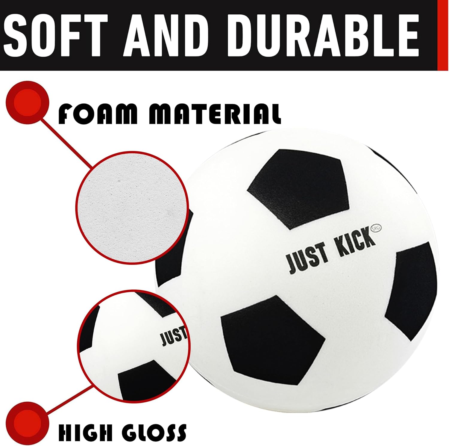 SRG Silent Foam Soccer Ball – Airless Indoor House Ball for Quiet Training, Soft Durable Foam Design, Multi-Use for Dribbling Practice, Gift for Soccer Fans, Sizes 3/5 / 7 - Image 6