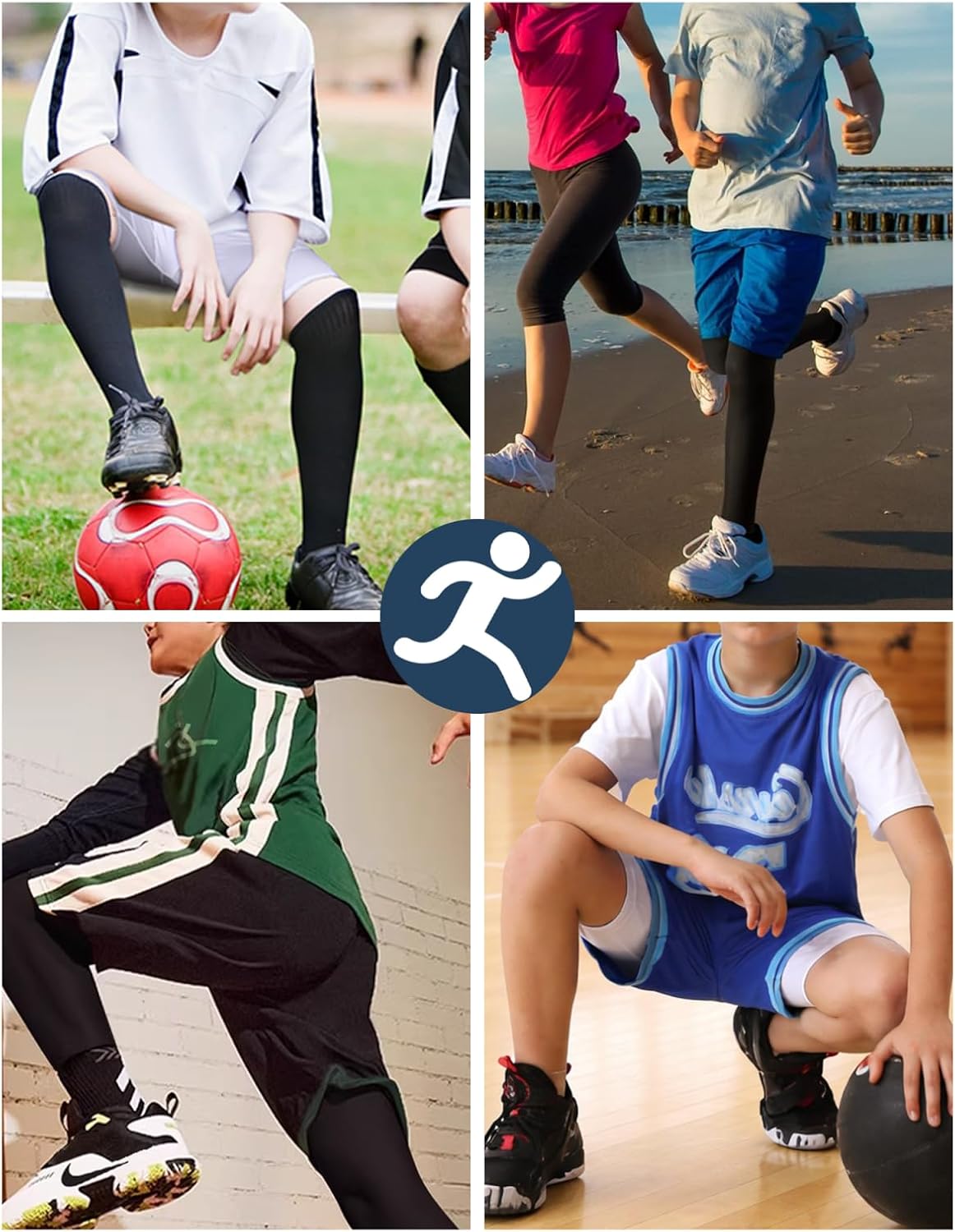 3 Pack Boys' Compression Shorts with Pockets, Youth Athletic Base Layer | Moisture Wicking Fabric, Machine Wash, 4-Way Stretch Support, Chafe-Free Comfort, Football, Baseball, Basketball & Training - Image 6