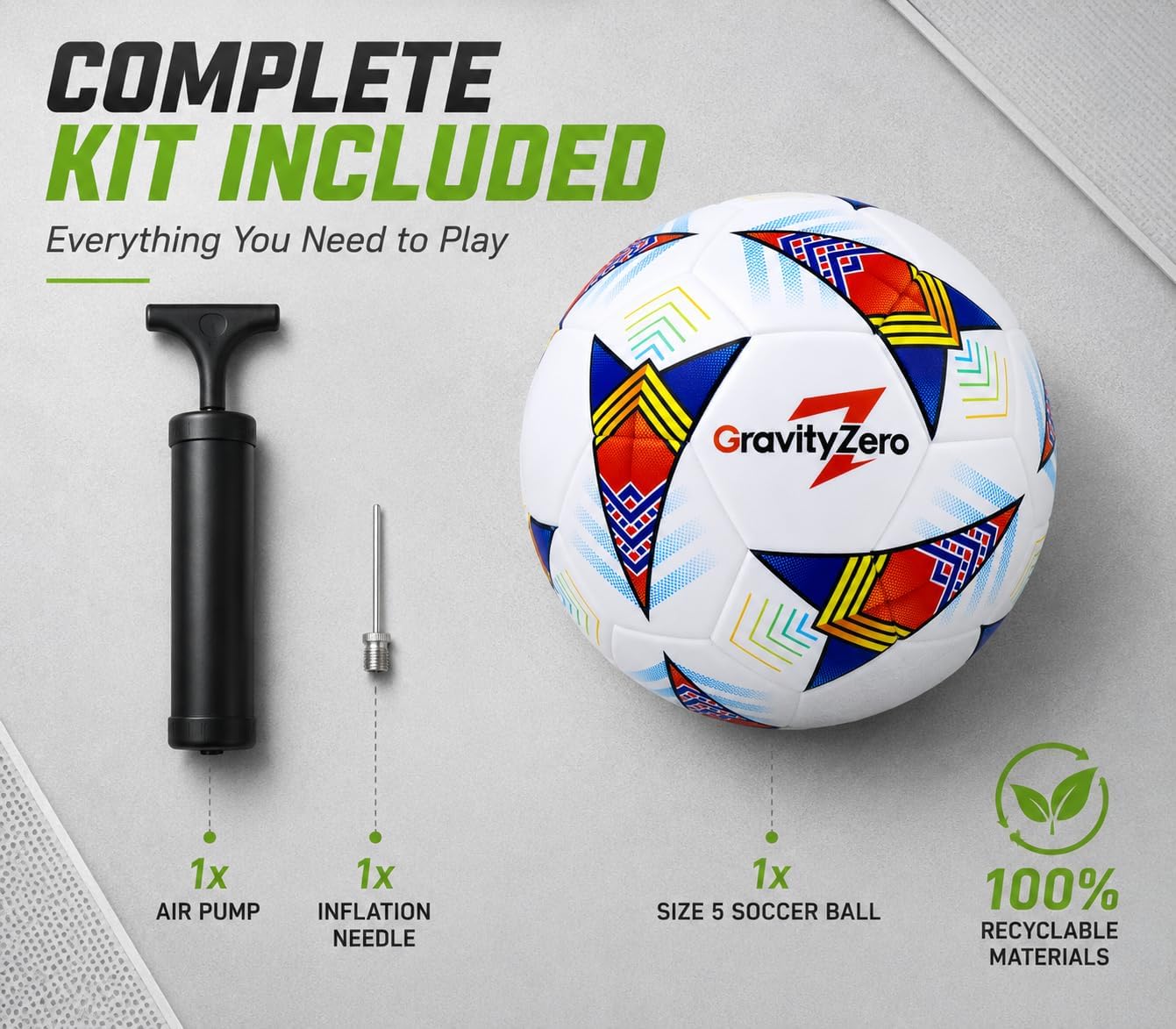Size 5 Soccer Ball—SGS Lab-Tested Pro Match Grade with Pump & Needles | Seamless Waterproof TPU Leather, 0.86% Sphericity, 2.3% Air Loss, Indoor Outdoor Match Training for Adults & Youths - Image 8
