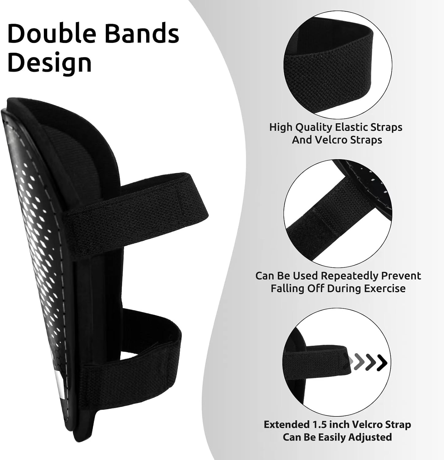 Shin Guards Soccer Kids Toddler, Shin Guard for Boys Girls 2-18 Years Old | Soccer Shin Guard, Football Shin Pads Protection Equipment with Adjustable Straps, Youth Teenagers - Image 3