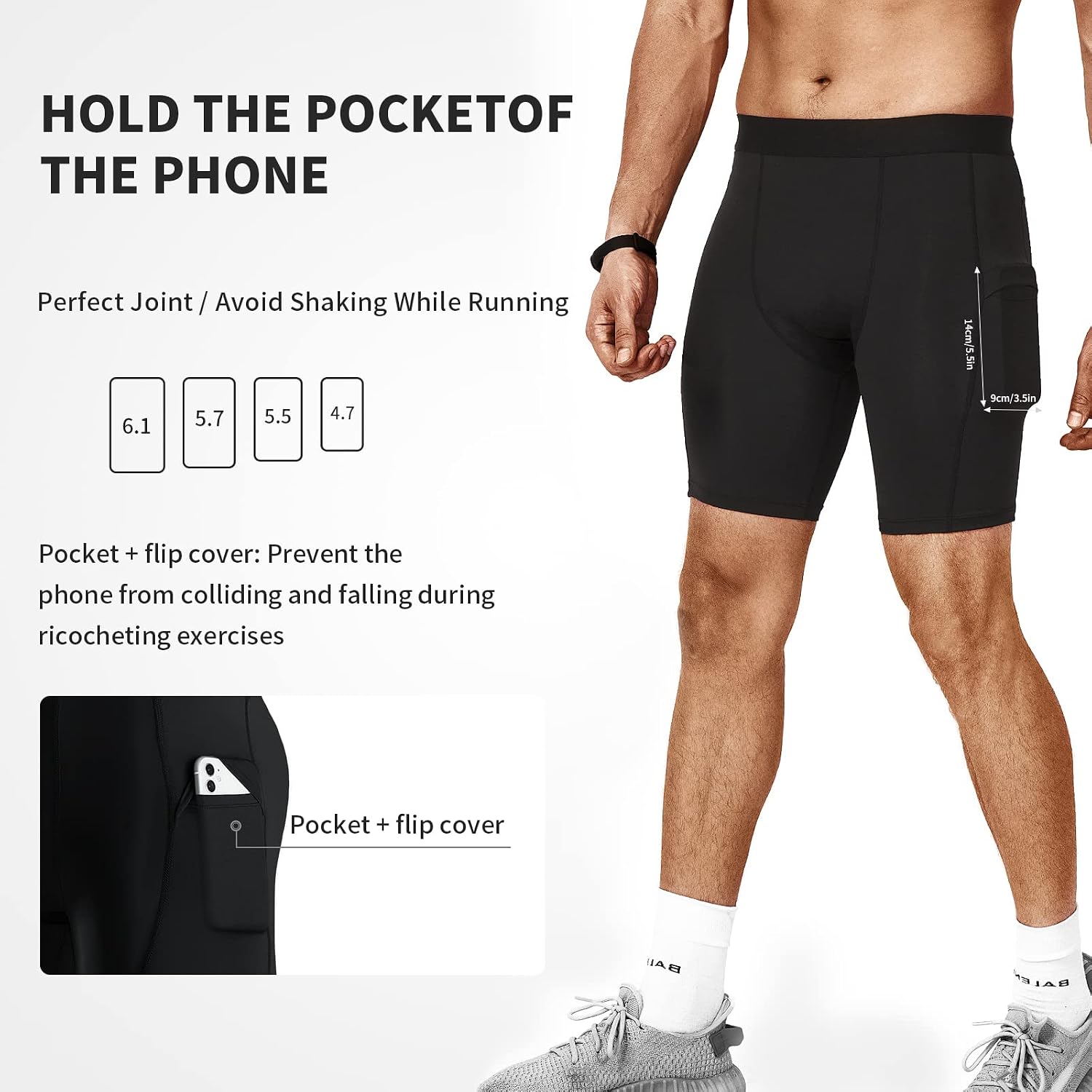 Niksa 1/2/4/5 Pack Compression Shorts Men, Spandex Running Shorts Athletic Workout Sport Performance Baselayer Underwear - Image 6