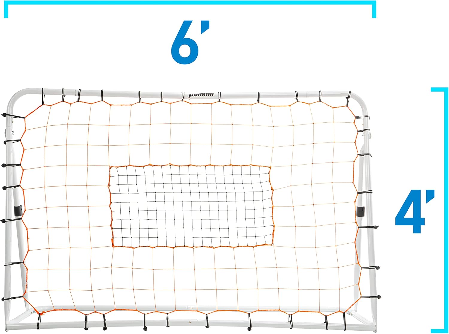 Franklin Sports Soccer Rebounder - Tournament Steel Rebounding Net - Perfect for Backyard Practice and Training - 12' x 6' & 6' x 4' - Image 3