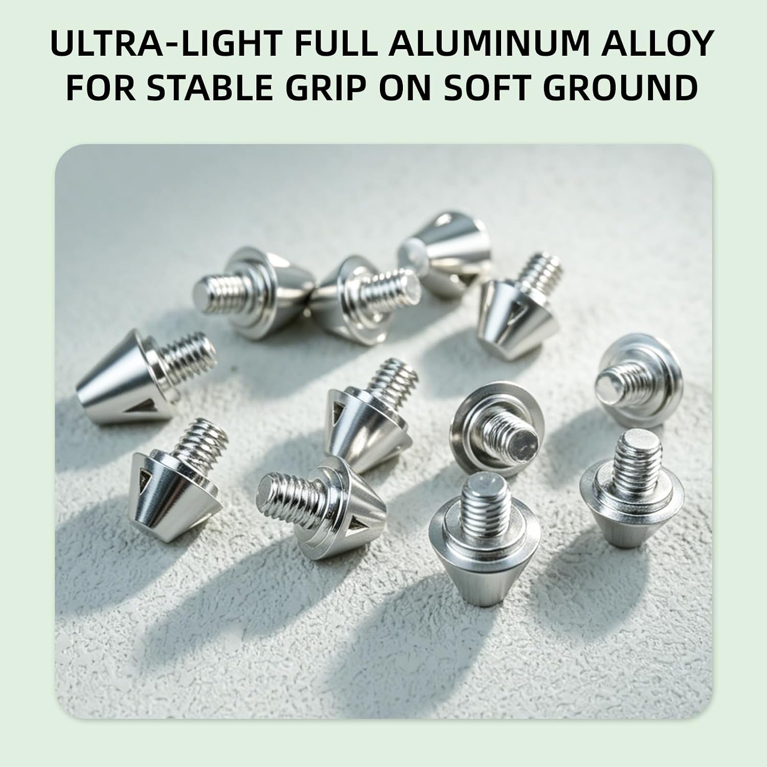 Soccer SG Studs, 12PCS Aluminum Screw-in Cleat Spikes for Soft Ground, with Wrench, Compatible with adidas & M6 Thread Football Boots - Image 5