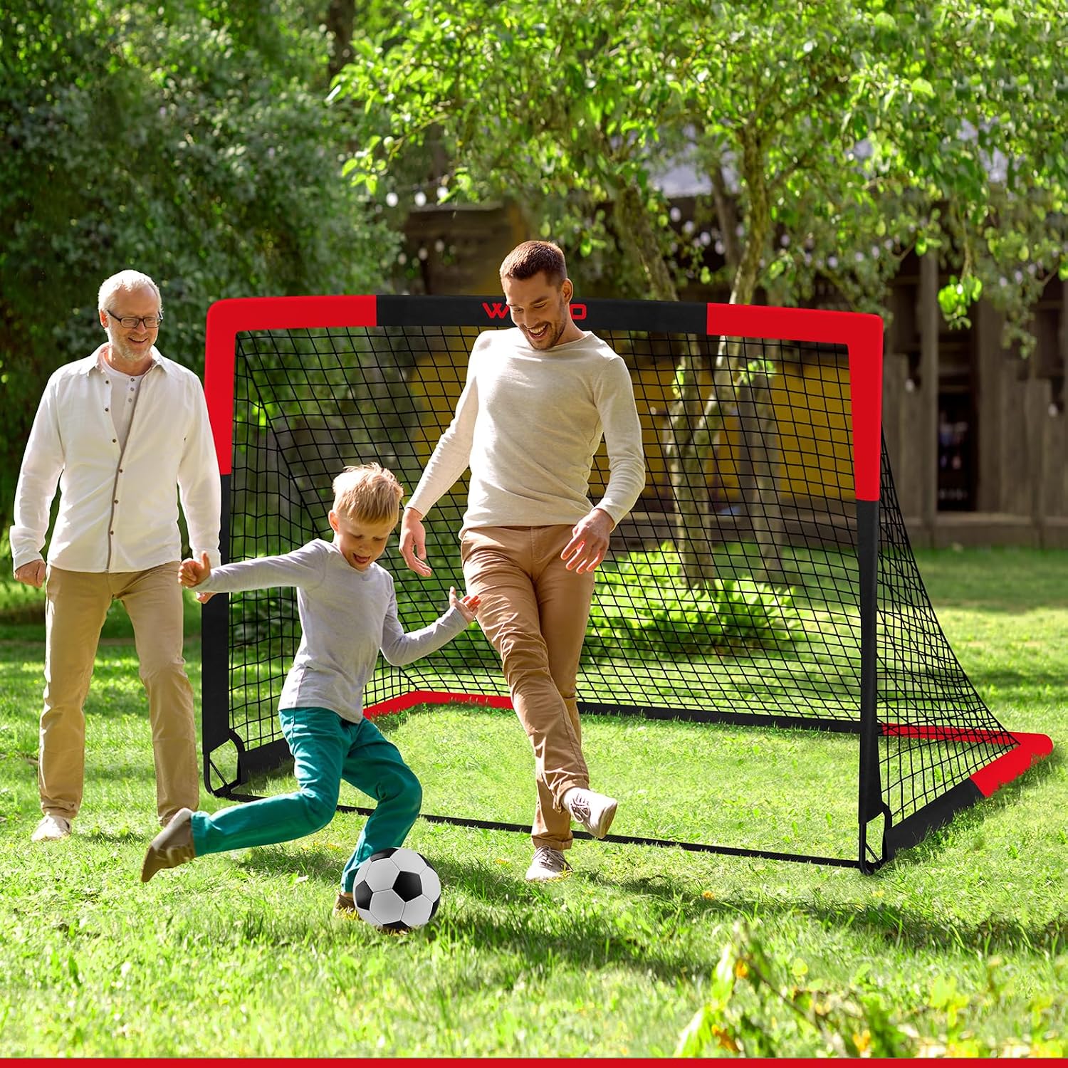Kids Soccer Goals for Backyard Set of 2, 6x4 ft Portable Toddler Soccer Goal Training Equipment with Soccer Target, Ball, Cones, Soccer Net for Kids Age 3-5 6-8 8-12 10-12-14 Outdoor Sports Games Gift - Image 7