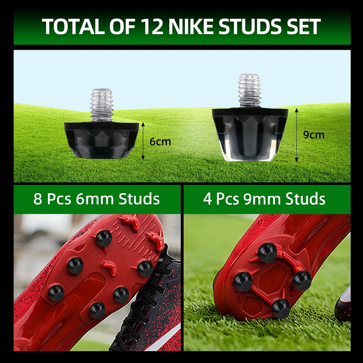 Replacement Soccer Cleats Studs,13PCS TPU Football Cleat Spikes with Wrench,Only Compatible with Nike, Puma, Umbro & More M5 Thread Boots - Image 5