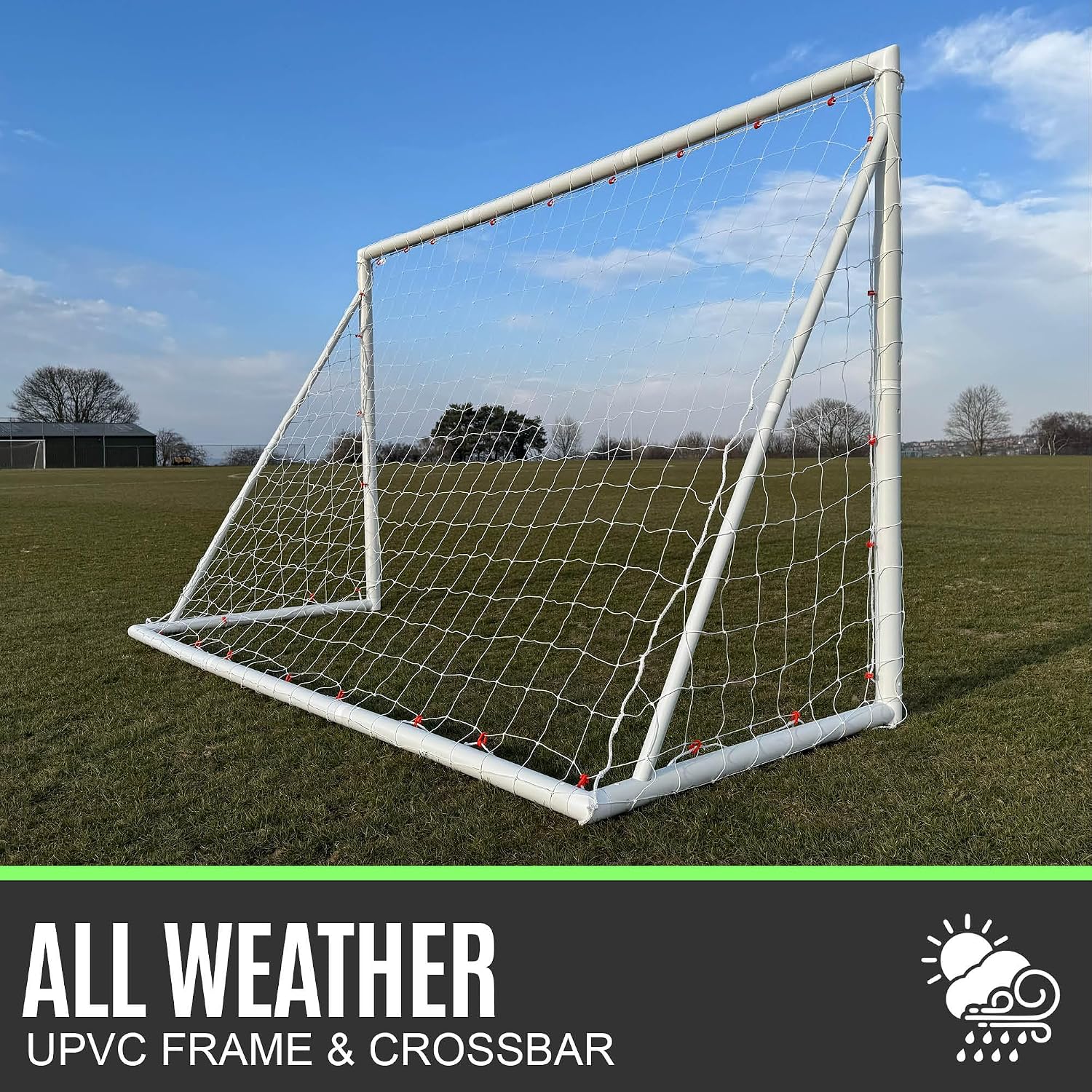 QUICKPLAY Q-Fold Soccer Goal | 30-Second Folding Design for Easy Setup | Portable & Weatherproof uPVC Soccer Goal for Backyard | Durable Post for Adults & Kids - Image 6