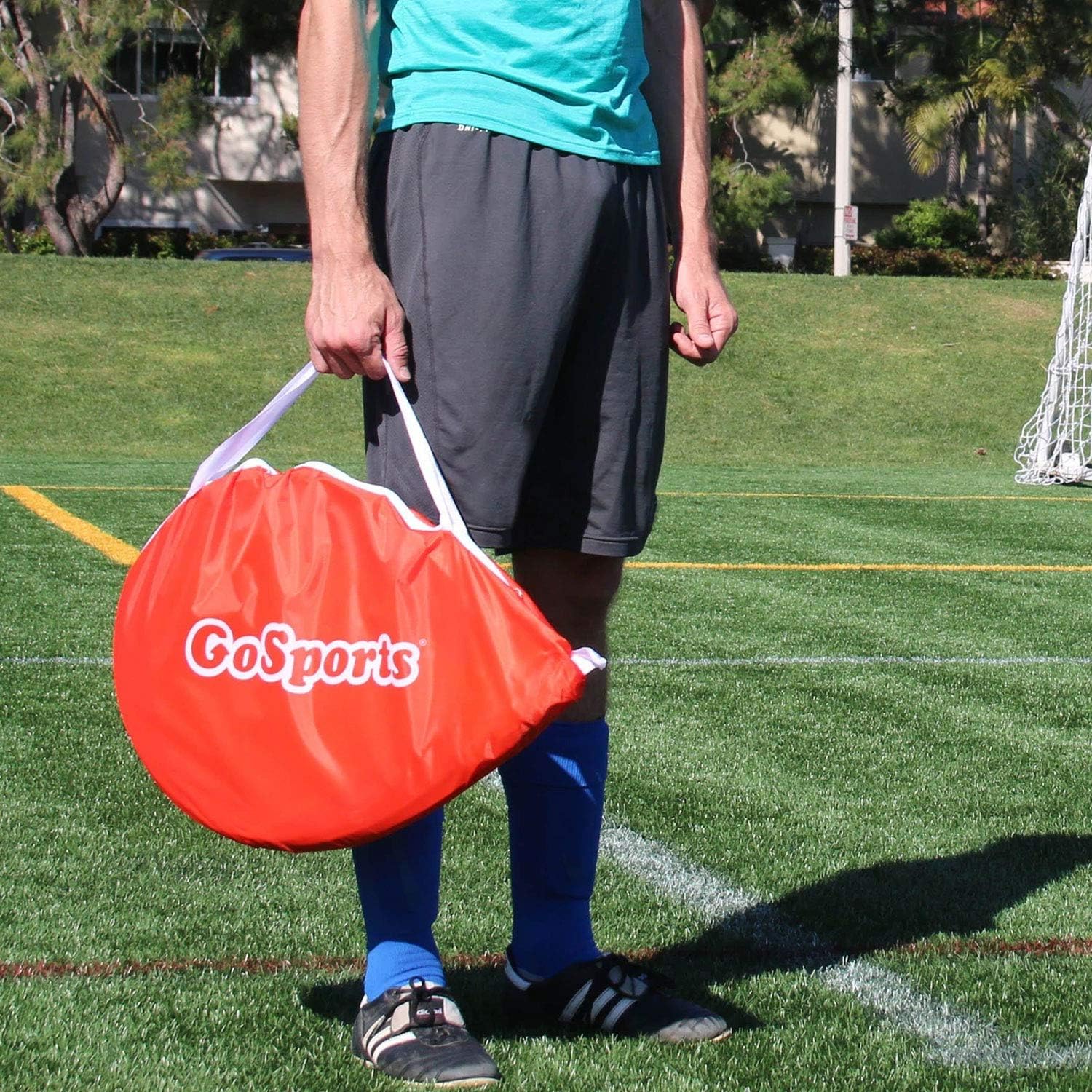 GoSports Portable Pop-Up Soccer Goals for Backyard - Kids & Adults - Set of Two Nets with Agility Training Cones and Carrying Case - Image 3