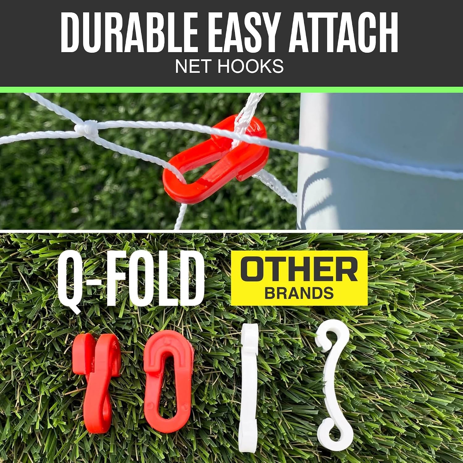 QUICKPLAY Q-Fold Soccer Goal | 30-Second Folding Design for Easy Setup | Portable & Weatherproof uPVC Soccer Goal for Backyard | Durable Post for Adults & Kids - Image 9
