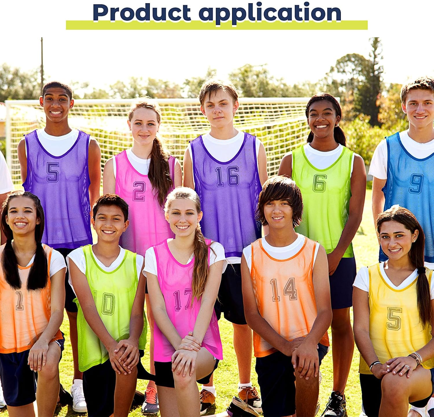 Boyiee Pinnies Scrimmage Vests, Youth Pinnies Nylon Mesh Team Practice Jersey for Sports Basketball Soccer Football - Image 7