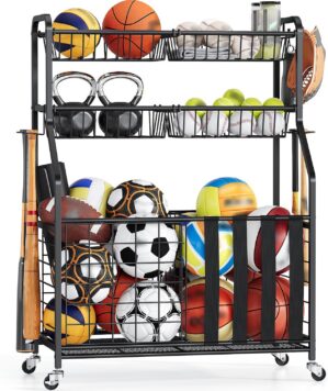 Sports Equipment Organizer, Rolling...