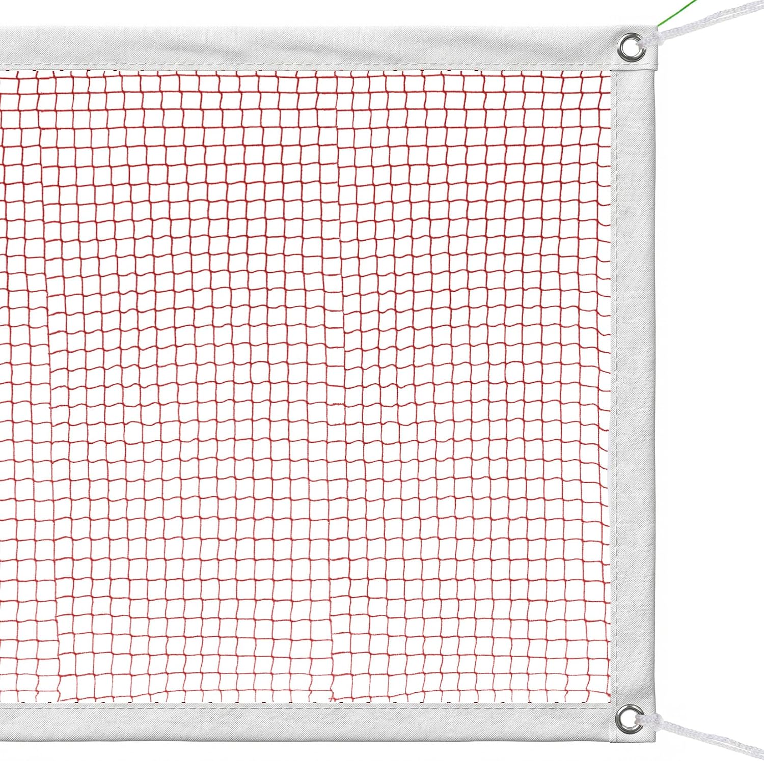 RAINFLOW Badminton Net Replacement - 20FT x 2.5FT PE Mesh Sports Net Only | Reinforced Steel Cable & 4 Tie Ropes, Portable Outdoor Indoor Net for Backyard Badminton, Volleyball & Pickleball Games