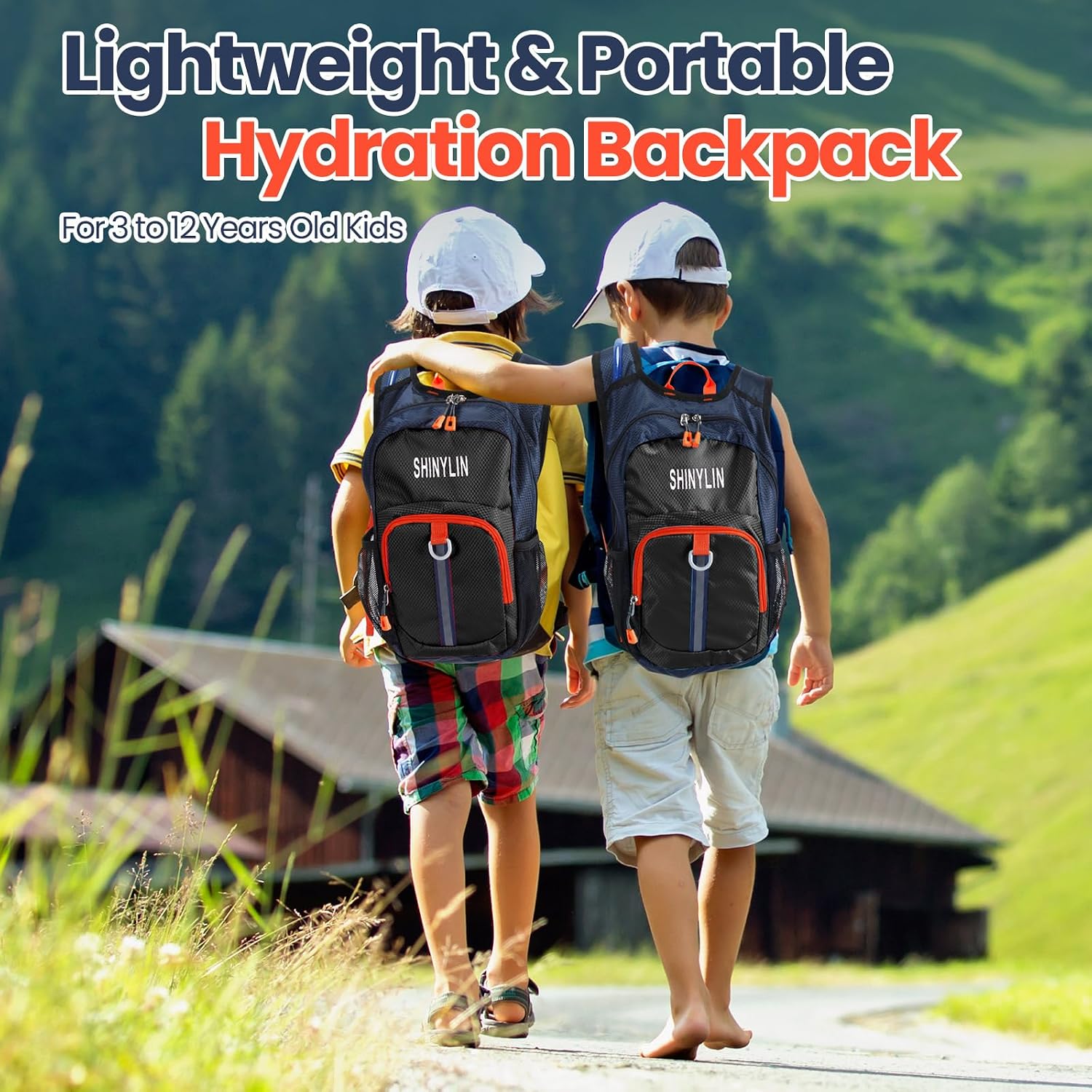 Shinylin Kids Hydration Backpack with 1.5L Water Bladder Hiking Backpack Lightweight for Boys or Girls Children Biking Climbing Running Cycling - Image 7