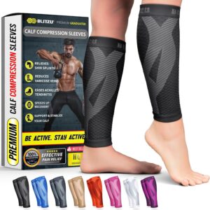 BLITZU Calf Compression Sleeves, Fo...