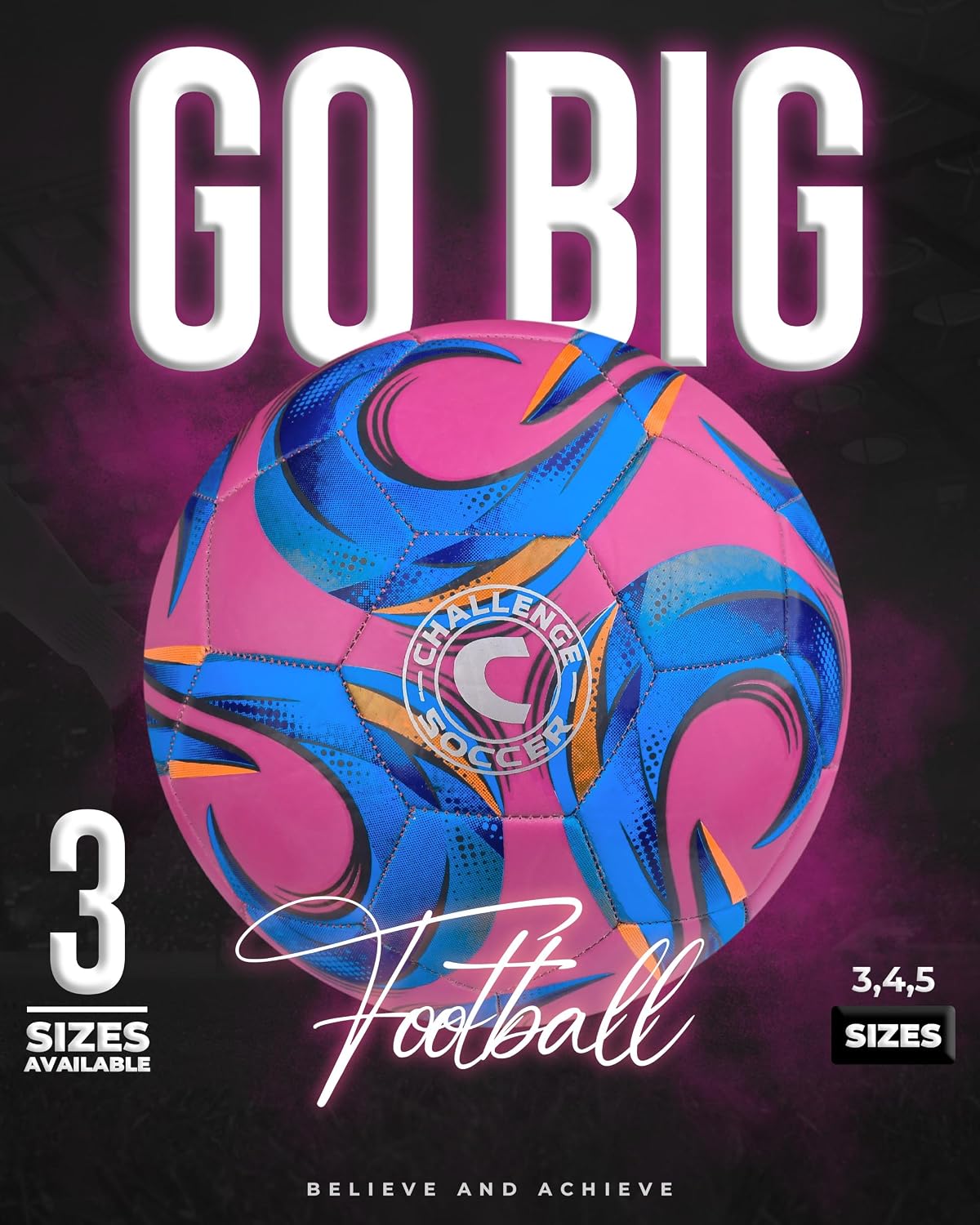 American Challenge Kreis Soccer Ball Size 3, 4 & 5 | Durable TPU casing with Hybrid SR bladder for reliable bounce, ideal for practice and recreational play - Image 3