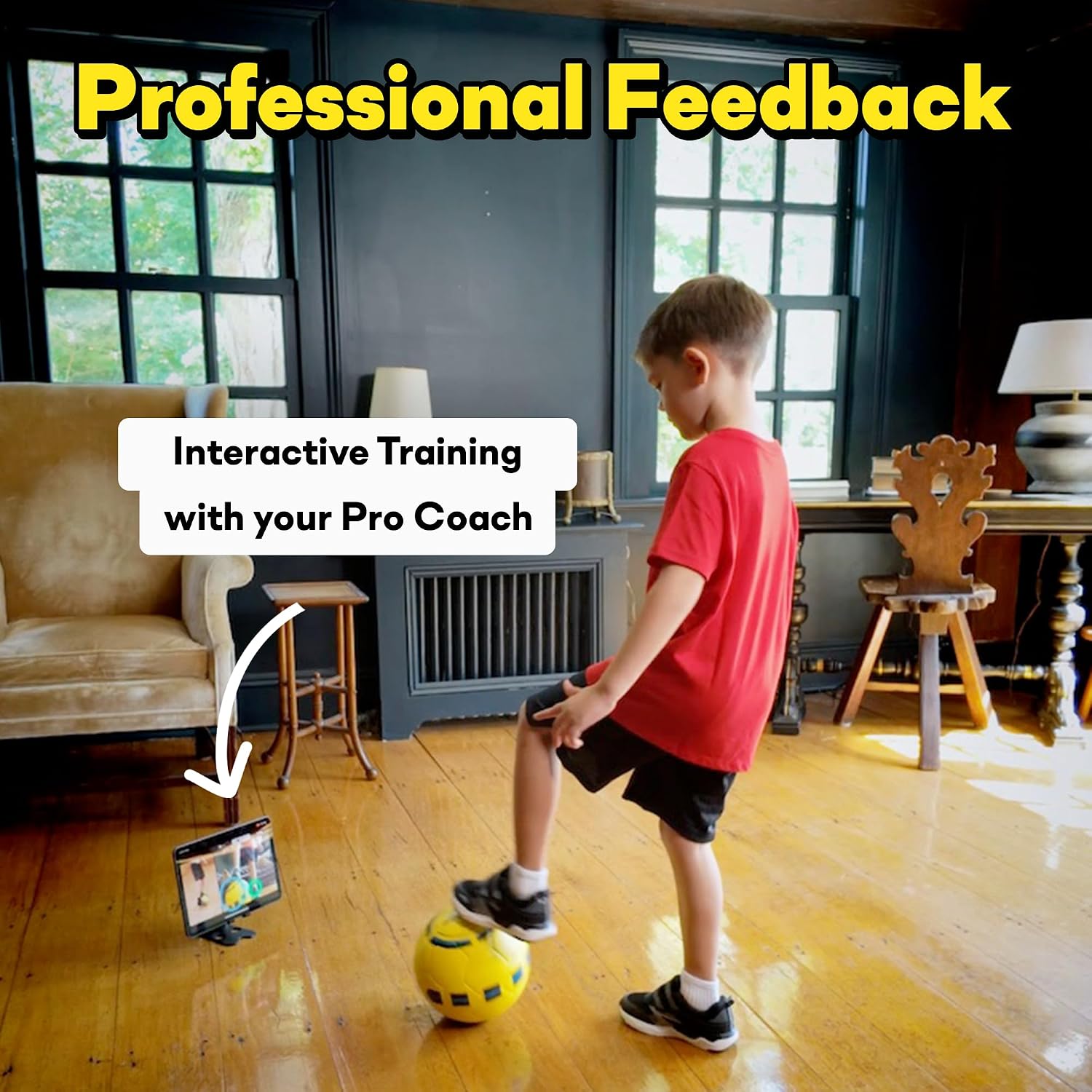 DribbleUp Smart Soccer Ball Starter Pack – Interactive App Coach | At-Home Soccer Training System, Popular Soccer Gift, App-Based Virtual Coach, Real-Time Feedback, Match-Quality - Image 4