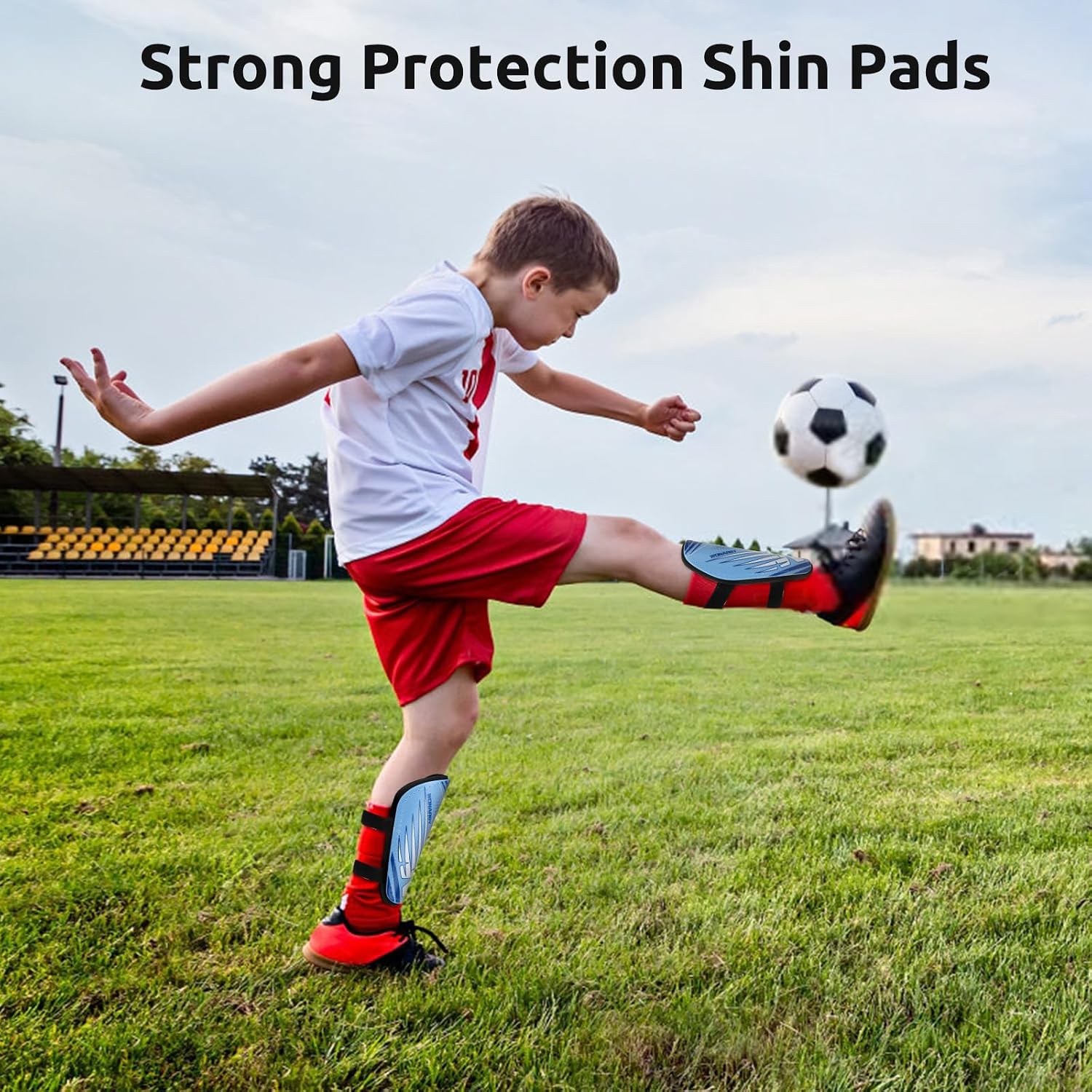 Shin Guards Soccer Kids Toddler, Shin Guard for Boys Girls 2-18 Years Old | Soccer Shin Guard, Football Shin Pads Protection Equipment with Adjustable Straps, Youth Teenagers - Image 6
