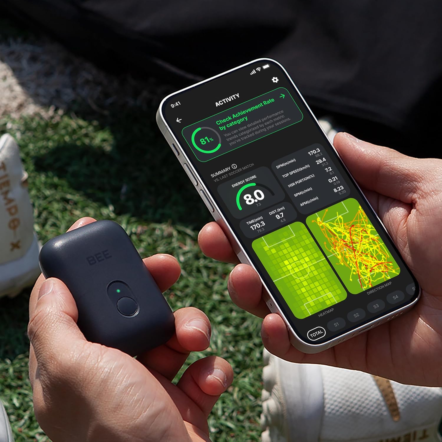 SOCCERBEE-BEE PRO 2 - Sports GPS Tracker & Vest for Outdoor Sports | 30days Trial Included & Subscription Requierd | Soccer Training Equipment | Fitness Tracker (Small) - Image 9