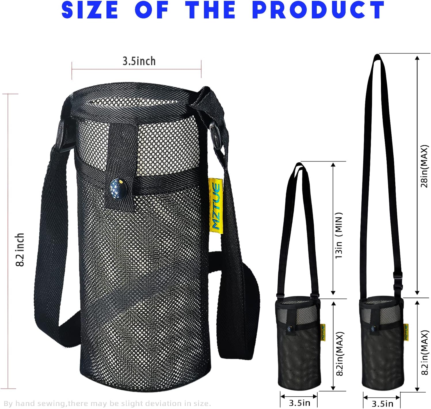 Water Bottle Holder with Strap for Walking, Hiking | Hands Free Bottle Sling Bag, Easy Clean, Lightweight, Foldable, Space Saving Carrier Suitable for Daily Essentials - Image 6