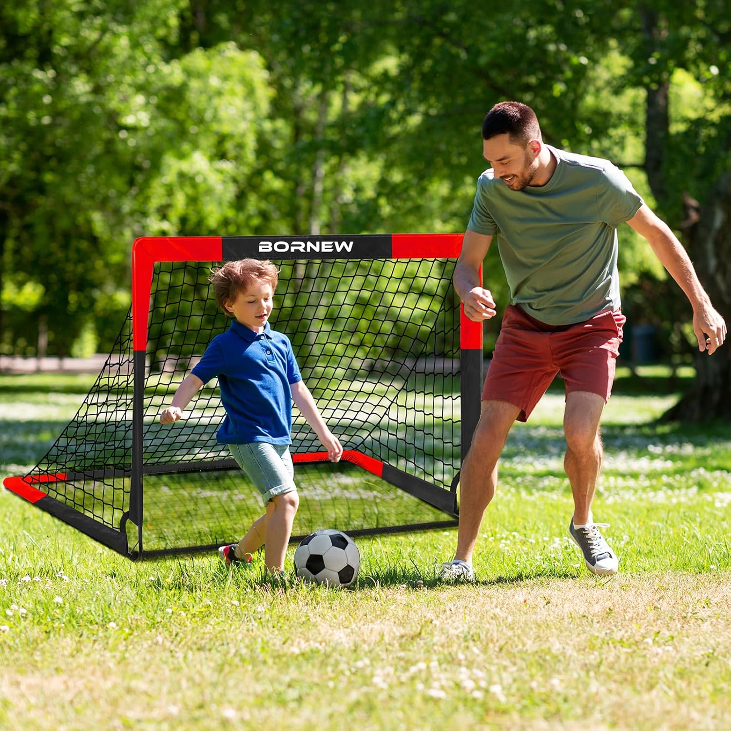 2 Pack Soccer Goal - Backyard & Indoor 7X5 / 6X4 / 4X3 ft Kids Soccer Goals | Portable Pop Up Soccer Nets for Youth & Adult, Outdoor Games, Soccer Training Equipment Ages 3-16 Year Gift - Image 5