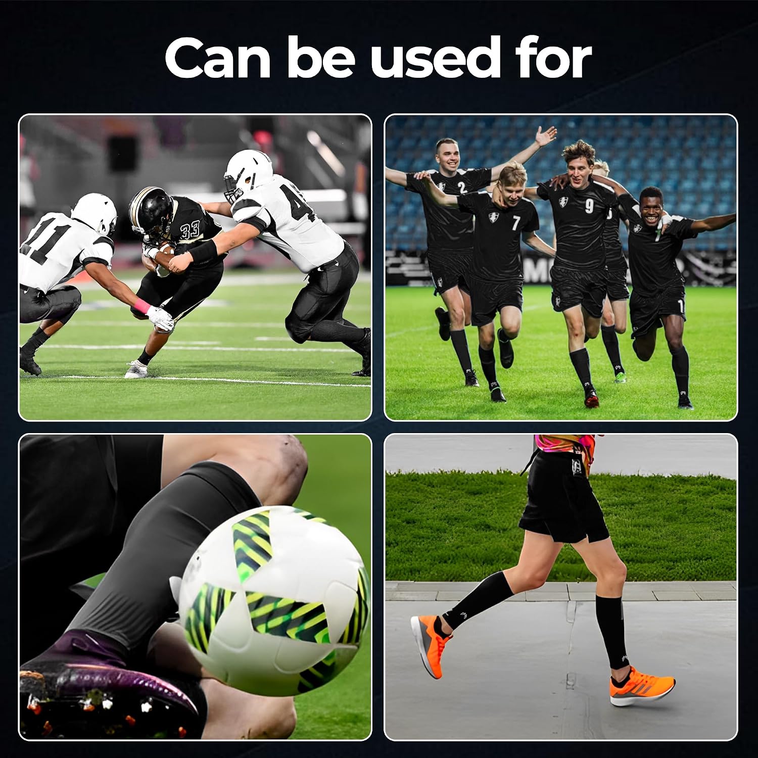 Pre Cut Soccer Sock Sleeves, Companion for Soccer Grip Socks, Securely Holds Shin Guards, Compression Leg Warmer - Image 8