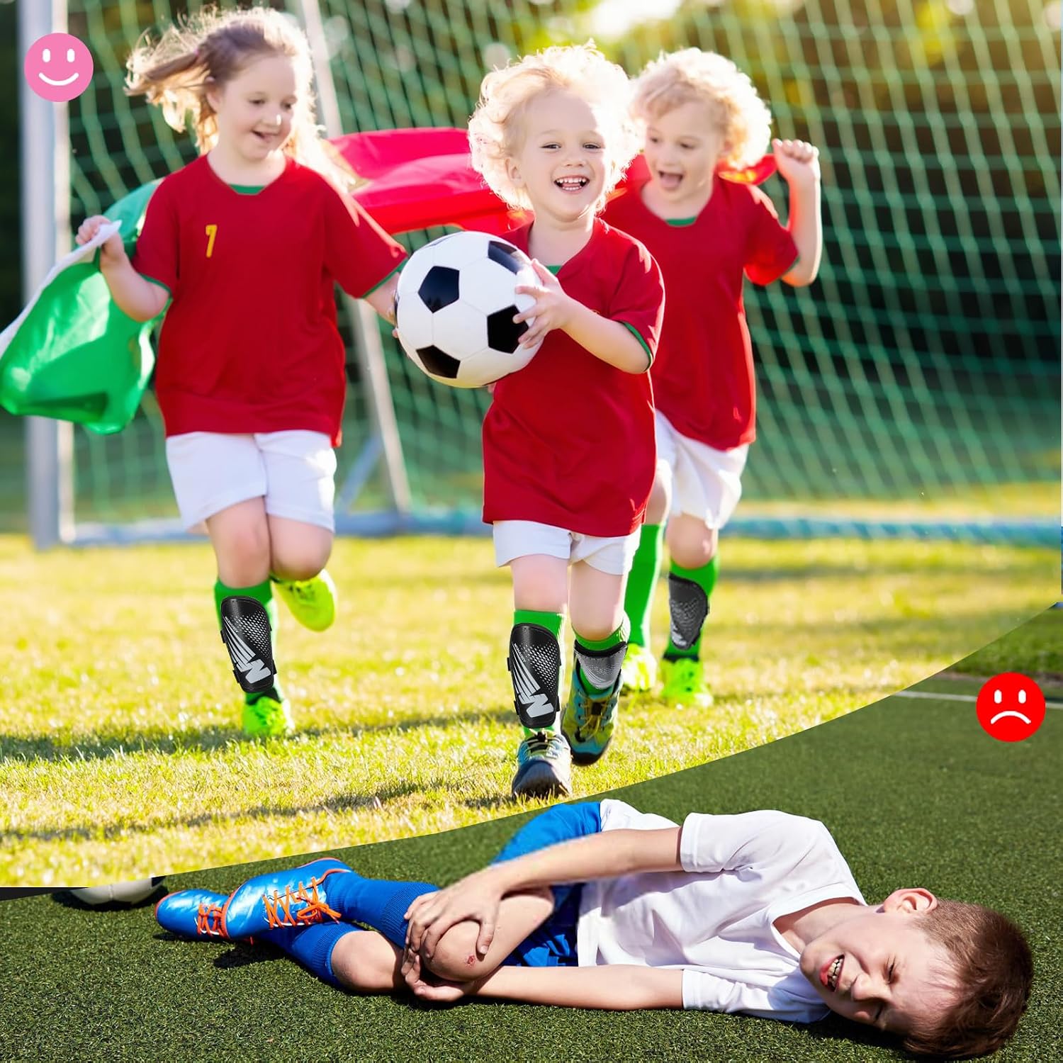 Shin Guards Soccer Kids Toddler, Shin Guard for Boys Girls 2-18 Years Old | Soccer Shin Guard, Football Shin Pads Protection Equipment with Adjustable Straps, Youth Teenagers - Image 6
