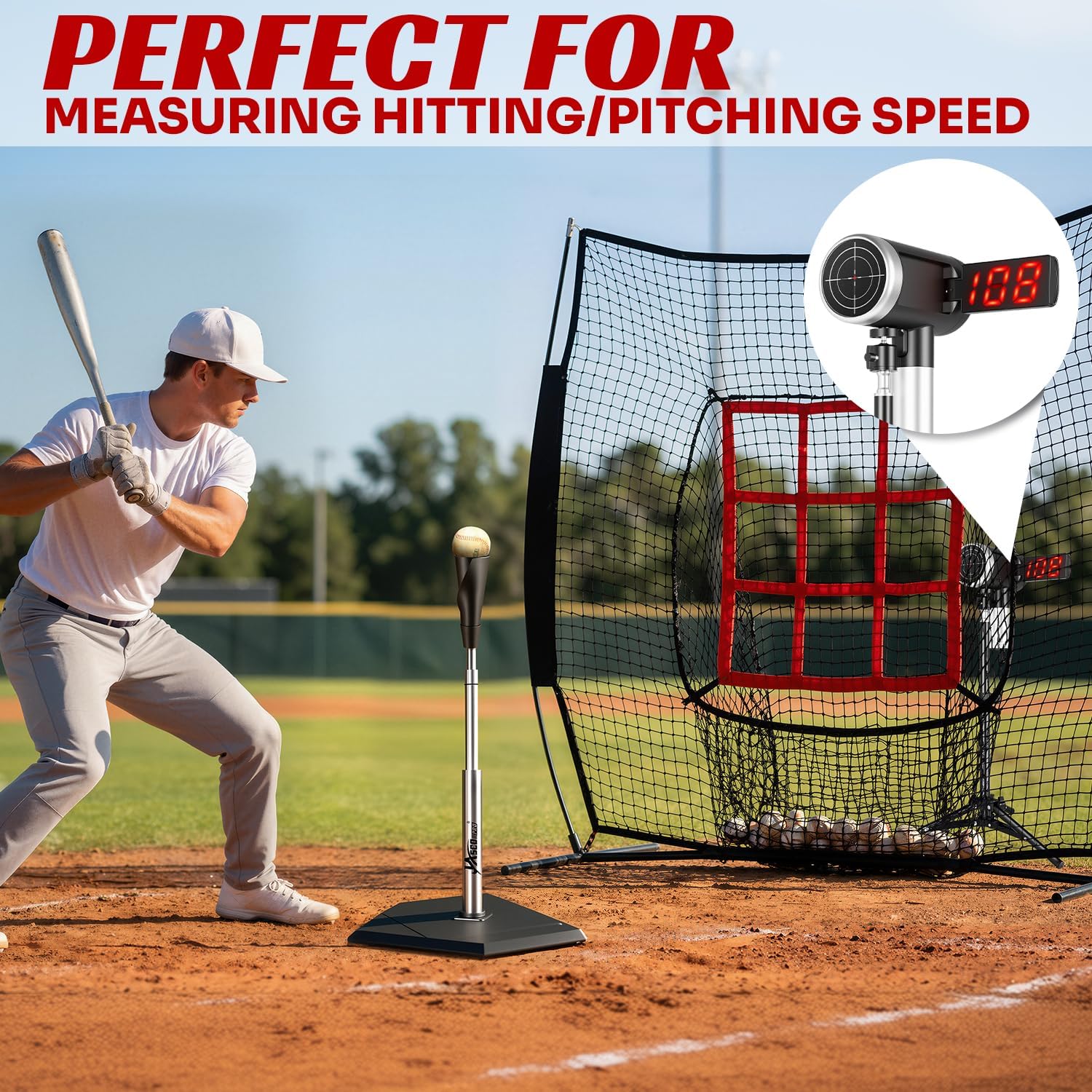 Upgrade Baseball Radar Gun with Tripod,LED + LCD Dual Display | Accuracy Speed Radar Gun for Pitching&Swing,Handheld or Hand Free Multi-Sport Speed Radar Training Equipment for All Players - Image 7