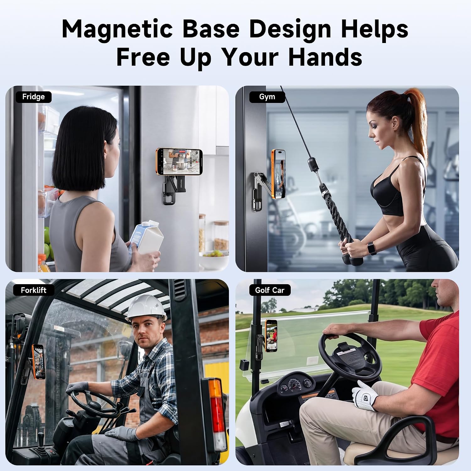 7RYMS 7RIG T1 Magnetic Phone Tripod for iPhone/Android, 1/4" Screw for Vlog | Aluminium MagSafe Phone Holder with Magnet Foldable Hook, Mini Smartphone Stand for Gym, Travel, Filming, Video Recording - Image 4