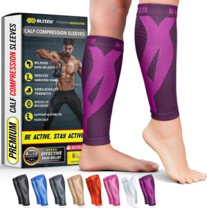 BLITZU Calf Compression Sleeves, Fo...
