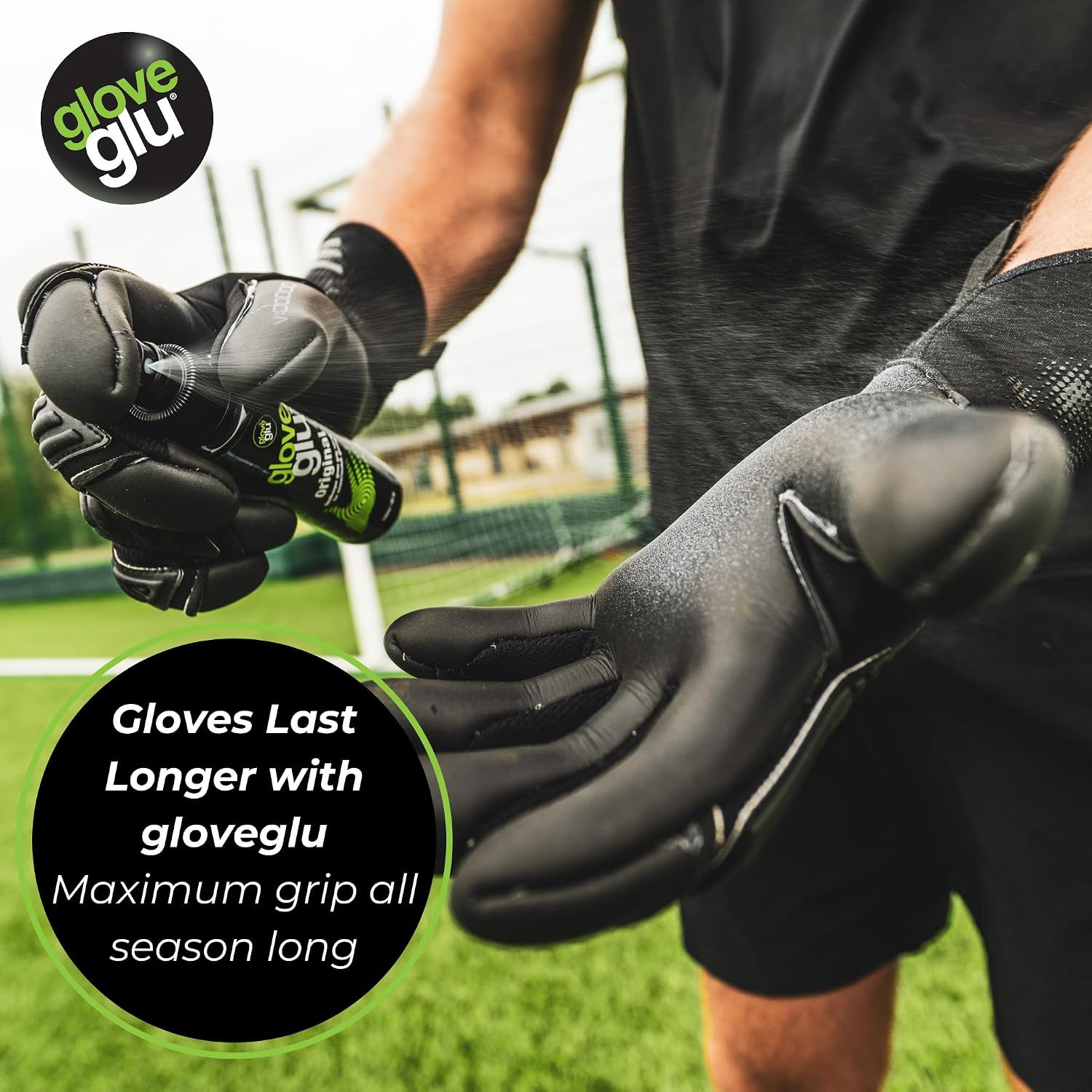 gloveglu Original Goalkeeper Glove Grip Spray | Ultimate Football Goalie Grip Booster for Match | Enhances Catching Control, Revives Latex Grip | Ideal for Football Training, Matches | 4.0 floz - Image 6