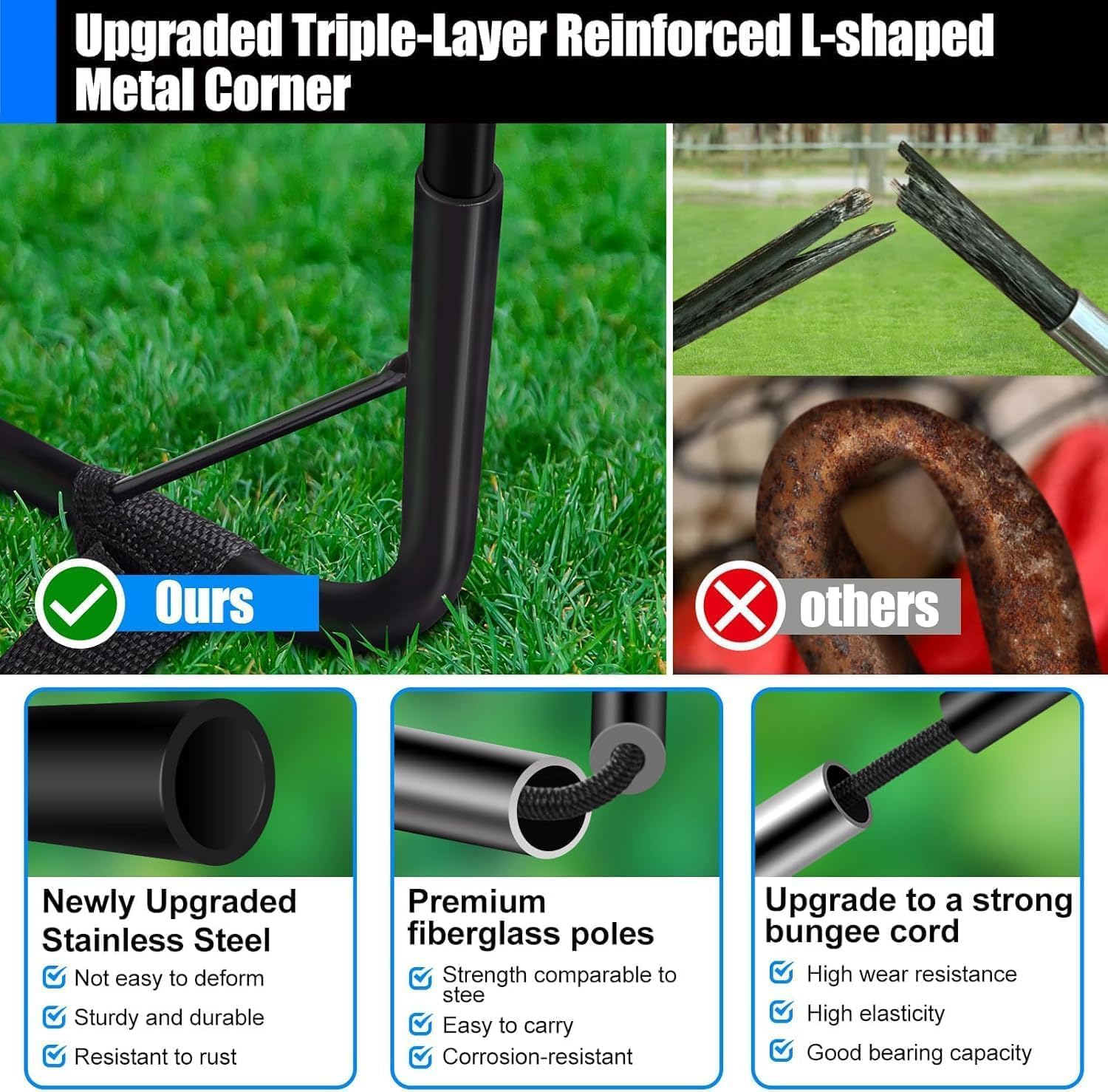 Kids Soccer Goals for Backyard Set - 2 Pack of Portable Pop Up Soccer Nets with Ball,Cones,Complete Training Equipment Kit for Toddler,Youth,Kids Age 3-14,Outdoor Sports Game - Image 4