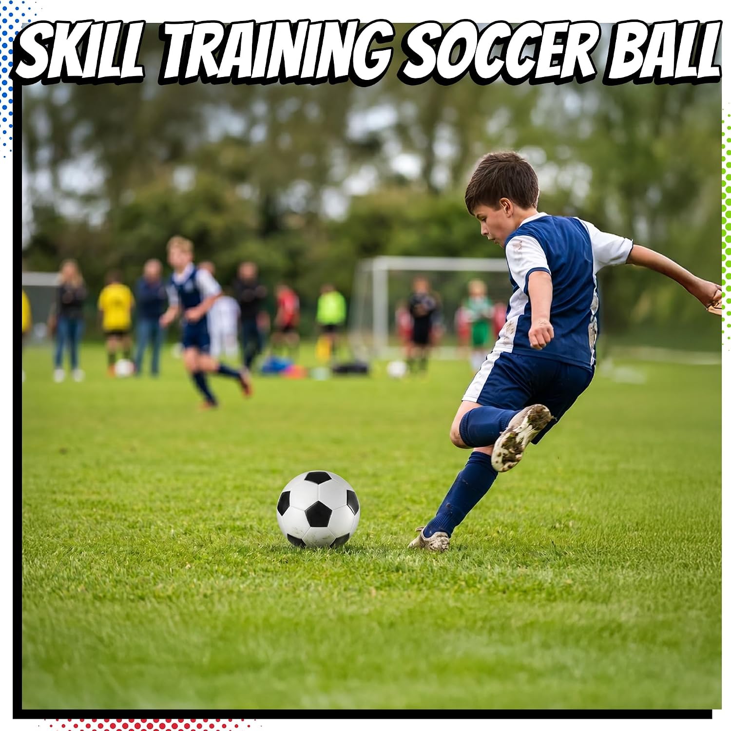 PlayBolt Black & White Soccer Balls - Sizes 2, 3, 4, 5 for Kids, Toddlers & Adults - Pack of 1 or 4 with Pump - Image 5