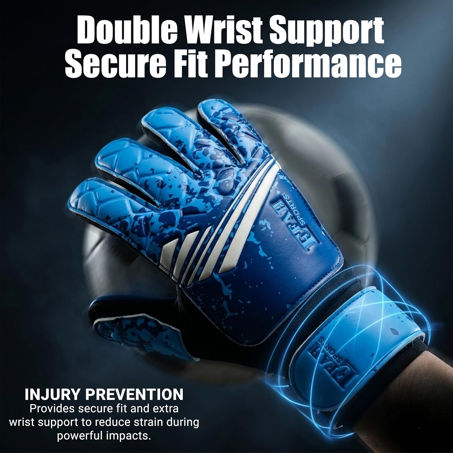 Soccer Goalie Goalkeeper Gloves for Kids Boys Children Youth | Strong Grip Latex Palm - Image 3