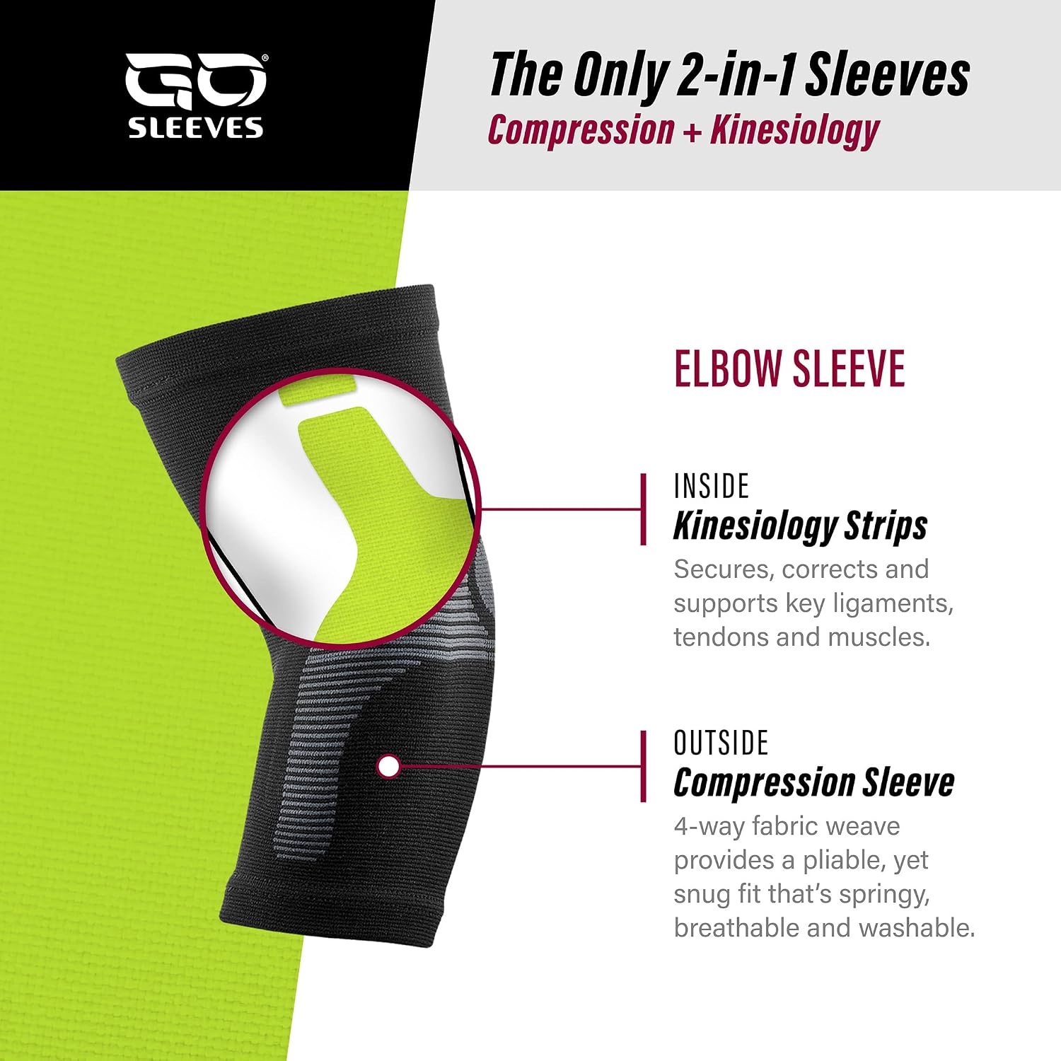 Elbow Compression Sleeve for Men - Kinesiology Compression Elbow Sleeve for Weightlifting - Elbow Sleeve for Tendonitis and Tennis Elbow Relief - Ideal for Gym, Sports (Black, Small) - Image 3