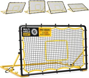 4-Angle Soccer Rebounder Net, Porta...