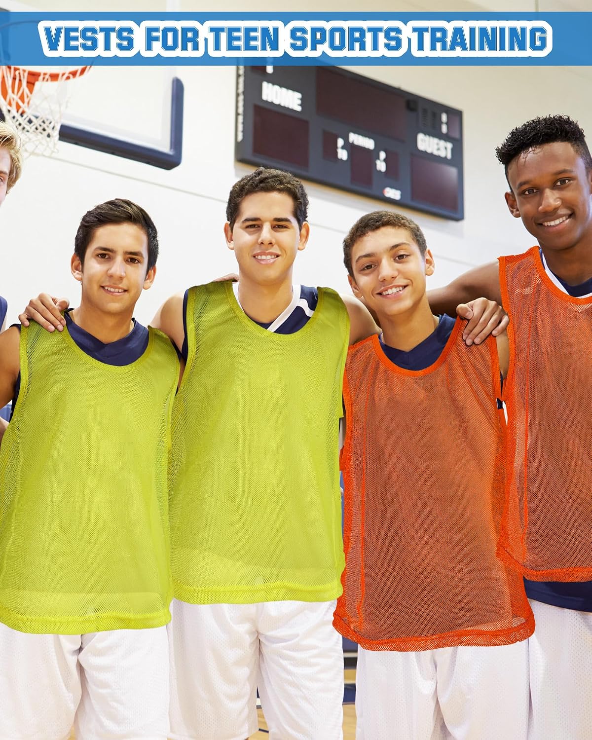 Pasimy 36 Pcs Adult Pinnies Scrimmage Vests Youth Pinnies Team Practice Jerseys for Sports Soccer Football Basketball - Image 5