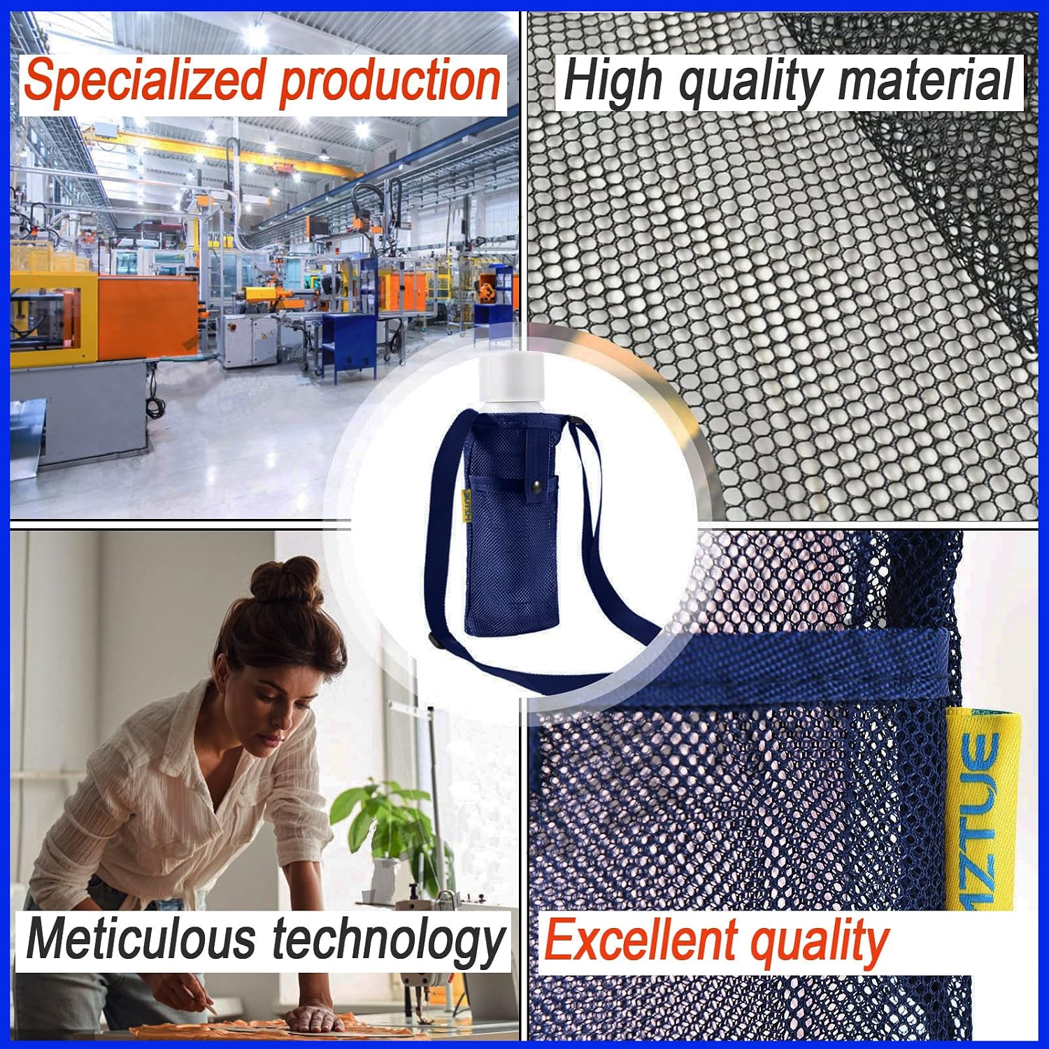 Water Bottle Holder with Strap for Walking, Hiking | Hands Free Bottle Sling Bag, Easy Clean, Lightweight, Foldable, Space Saving Carrier Suitable for Daily Essentials - Image 3