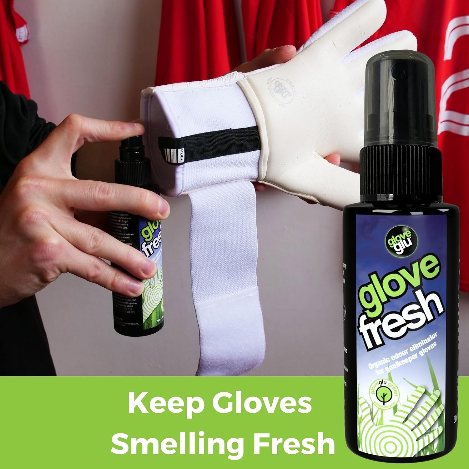gloveglu Mini Essentials Goalkeeper Glove Care Gift Set | Includes Original, MEGAgrip, AQUAgrip, Wash & Prepare, Glove Fresh | Goalkeeper Gloves Care & Cleaning Kit for Football Goalies | 5X 1.7 floz - Image 4
