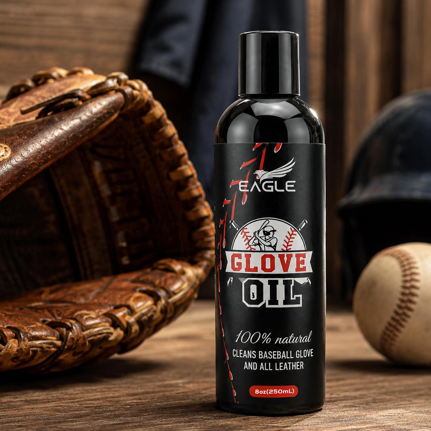 Eagle Baseball Glove Care Kit – Glove Cleaner (8oz), Oil (8oz), Conditioner (3.38oz), 2 Applicators & Cloth – Complete Leather Glove Maintenance Kit for Baseball, Softball, Catcher’s Mitts & More - Image 8