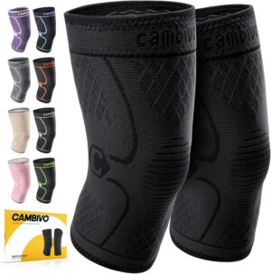CAMBIVO 2 Pack Knee Braces for Wome...